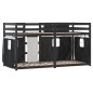 vidaXL Etagenbett mit Vorhängen Weiß Schwarz 90x200 cm Kiefernholz vidaXL Etagenbett mit Vorhängen Weiß Schwarz 90x200 cm Kiefernholz
