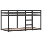 vidaXL Etagenbett mit Vorhängen Weiß Schwarz 90x200 cm Kiefernholz vidaXL Etagenbett mit Vorhängen Weiß Schwarz 90x200 cm Kiefernholz