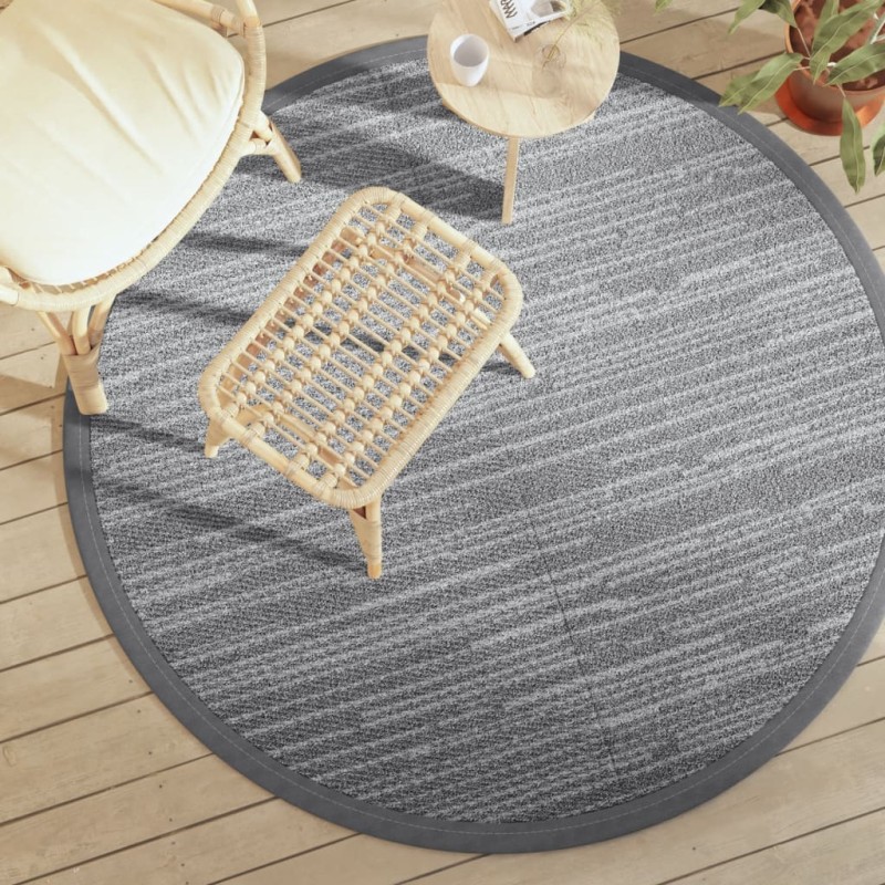 vidaXL Outdoor-Teppich Grau Ø160 cm PP vidaXL Outdoor-Teppich Grau Ø160 cm PP