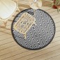 vidaXL Outdoor-Teppich Weiß und Schwarz Ø120 cm PP vidaXL Outdoor-Teppich Weiß und Schwarz Ø120 cm PP