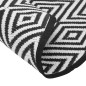 vidaXL Outdoor-Teppich Weiß und Schwarz Ø120 cm PP vidaXL Outdoor-Teppich Weiß und Schwarz Ø120 cm PP