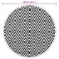 vidaXL Outdoor-Teppich Weiß und Schwarz Ø120 cm PP vidaXL Outdoor-Teppich Weiß und Schwarz Ø120 cm PP