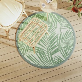 vidaXL Outdoor-Teppich Grün Ø120 cm PP