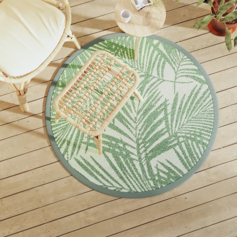 vidaXL Outdoor-Teppich Grün Ø120 cm PP vidaXL Outdoor-Teppich Grün Ø120 cm PP