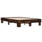 vidaXL Bettgestell Räuchereiche 120x190 cm Holzwerkstoff und Metall vidaXL Bettgestell Räuchereiche 120x190 cm Holzwerkstoff und Metall