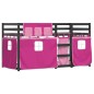 vidaXL Etagenbett mit Vorhängen Rosa 90x200 cm Massivholz Kiefer vidaXL Etagenbett mit Vorhängen Rosa 90x200 cm Massivholz Kiefer