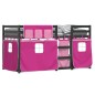 vidaXL Etagenbett mit Vorhängen Rosa 90x200 cm Massivholz Kiefer vidaXL Etagenbett mit Vorhängen Rosa 90x200 cm Massivholz Kiefer