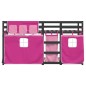 vidaXL Etagenbett mit Vorhängen Rosa 90x200 cm Massivholz Kiefer vidaXL Etagenbett mit Vorhängen Rosa 90x200 cm Massivholz Kiefer