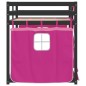 vidaXL Etagenbett mit Vorhängen Rosa 90x200 cm Massivholz Kiefer vidaXL Etagenbett mit Vorhängen Rosa 90x200 cm Massivholz Kiefer