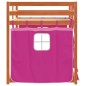 vidaXL Etagenbett mit Vorhängen Rosa 90x200 cm Massivholz Kiefer vidaXL Etagenbett mit Vorhängen Rosa 90x200 cm Massivholz Kiefer