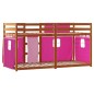 vidaXL Etagenbett mit Vorhängen Rosa 90x200 cm Massivholz Kiefer vidaXL Etagenbett mit Vorhängen Rosa 90x200 cm Massivholz Kiefer