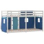 vidaXL Etagenbett mit Vorhängen Blau 90x190 cm Massivholz Kiefer vidaXL Etagenbett mit Vorhängen Blau 90x190 cm Massivholz Kiefer