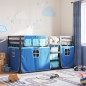 vidaXL Etagenbett mit Vorhängen Blau 80x200 cm Massivholz Kiefer vidaXL Etagenbett mit Vorhängen Blau 80x200 cm Massivholz Kiefer