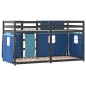 vidaXL Etagenbett mit Vorhängen Blau 80x200 cm Massivholz Kiefer vidaXL Etagenbett mit Vorhängen Blau 80x200 cm Massivholz Kiefer