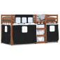 vidaXL Etagenbett mit Vorhängen Weiß & Schwarz 80x200 cm Kiefernholz vidaXL Etagenbett mit Vorhängen Weiß & Schwarz 80x200 cm Kiefernholz