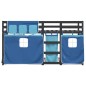 vidaXL Etagenbett mit Vorhängen Blau 75x190 cm Massivholz Kiefer vidaXL Etagenbett mit Vorhängen Blau 75x190 cm Massivholz Kiefer