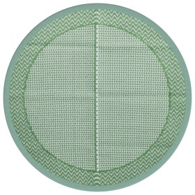 vidaXL Outdoor-Teppich Grün Ø160 cm PP