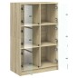 vidaXL Highboard mit Türen Sonoma-Eiche 68x37x109 cm Holzwerkstoff vidaXL Highboard mit Türen Sonoma-Eiche 68x37x109 cm Holzwerkstoff