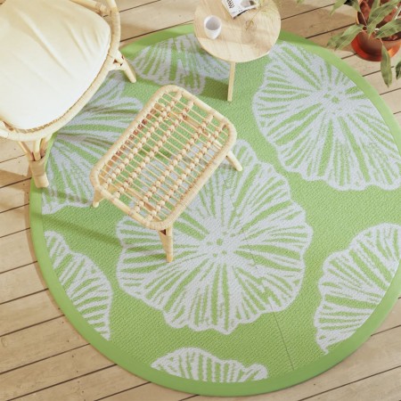 vidaXL Outdoor-Teppich Grün Ø160 cm PP