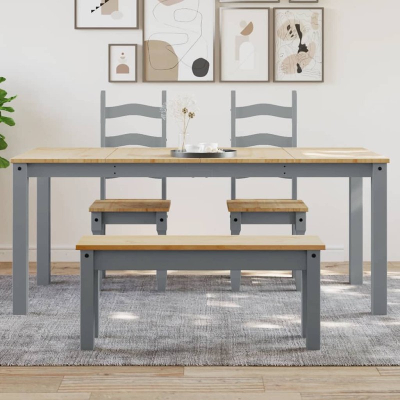 vidaXL Esstisch Panama Grau 180x90x75 cm Massivholz Kiefer vidaXL Esstisch Panama Grau 180x90x75 cm Massivholz Kiefer