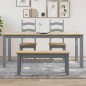 vidaXL Esstisch Panama Grau 180x90x75 cm Massivholz Kiefer vidaXL Esstisch Panama Grau 180x90x75 cm Massivholz Kiefer