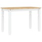 vidaXL Esstisch Corona Weiß 112x60x75 cm Massivholz Kiefer vidaXL Esstisch Corona Weiß 112x60x75 cm Massivholz Kiefer