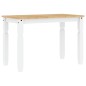 vidaXL Esstisch Corona Weiß 112x60x75 cm Massivholz Kiefer vidaXL Esstisch Corona Weiß 112x60x75 cm Massivholz Kiefer