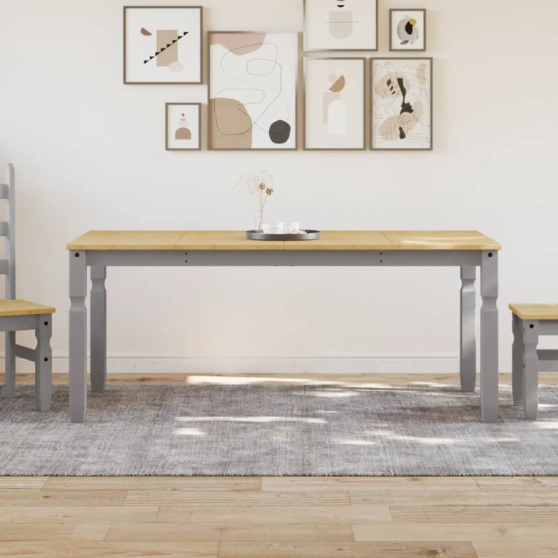 vidaXL Esstisch Corona Grau 180x90x75 cm Massivholz Kiefer vidaXL Esstisch Corona Grau 180x90x75 cm Massivholz Kiefer