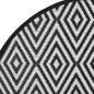 vidaXL Outdoor-Teppich Weiß und Schwarz Ø200 cm PP vidaXL Outdoor-Teppich Weiß und Schwarz Ø200 cm PP