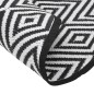 vidaXL Outdoor-Teppich Weiß und Schwarz Ø200 cm PP vidaXL Outdoor-Teppich Weiß und Schwarz Ø200 cm PP
