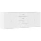 vidaXL Sideboards 3 Stk. Weiß Holzwerkstoff vidaXL Sideboards 3 Stk. Weiß Holzwerkstoff
