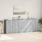vidaXL Sideboards 3 Stk. Grau Sonoma Holzwerkstoff vidaXL Sideboards 3 Stk. Grau Sonoma Holzwerkstoff