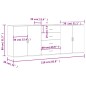 vidaXL Sideboards 3 Stk. Grau Sonoma Holzwerkstoff vidaXL Sideboards 3 Stk. Grau Sonoma Holzwerkstoff