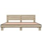 vidaXL Bettgestell Sonoma-Eiche 200x200 cm Holzwerkstoff und Metall vidaXL Bettgestell Sonoma-Eiche 200x200 cm Holzwerkstoff und Metall