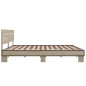 vidaXL Bettgestell Sonoma-Eiche 200x200 cm Holzwerkstoff und Metall vidaXL Bettgestell Sonoma-Eiche 200x200 cm Holzwerkstoff und Metall