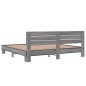 vidaXL Bettgestell Grau Sonoma 180x200 cm Holzwerkstoff und Metall vidaXL Bettgestell Grau Sonoma 180x200 cm Holzwerkstoff und Metall