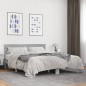 vidaXL Bettgestell Grau Sonoma 160x200 cm Holzwerkstoff und Metall vidaXL Bettgestell Grau Sonoma 160x200 cm Holzwerkstoff und Metall