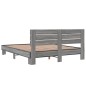 vidaXL Bettgestell Grau Sonoma 160x200 cm Holzwerkstoff und Metall vidaXL Bettgestell Grau Sonoma 160x200 cm Holzwerkstoff und Metall