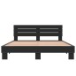 vidaXL Bettgestell Schwarz 160x200 cm Holzwerkstoff und Metall vidaXL Bettgestell Schwarz 160x200 cm Holzwerkstoff und Metall