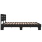 vidaXL Bettgestell Schwarz 160x200 cm Holzwerkstoff und Metall vidaXL Bettgestell Schwarz 160x200 cm Holzwerkstoff und Metall