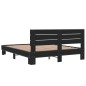 vidaXL Bettgestell Schwarz 160x200 cm Holzwerkstoff und Metall vidaXL Bettgestell Schwarz 160x200 cm Holzwerkstoff und Metall