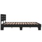 vidaXL Bettgestell Schwarz 150x200 cm Holzwerkstoff und Metall vidaXL Bettgestell Schwarz 150x200 cm Holzwerkstoff und Metall