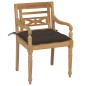 Batavia-Stühle mit Kissen 6 Stk. Massivholz Teak Batavia-Stühle mit Kissen 6 Stk. Massivholz Teak