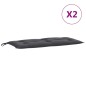 vidaXL Gartenbank-Auflagen 2 Stk. Melange Anthrazit 100x50x7 cm Stoff vidaXL Gartenbank-Auflagen 2 Stk. Melange Anthrazit 100x50x7 cm Stoff