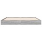 vidaXL Bettgestell Grau Sonoma 150x200 cm Holzwerkstoff vidaXL Bettgestell Grau Sonoma 150x200 cm Holzwerkstoff