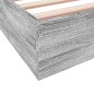 vidaXL Bettgestell Grau Sonoma 150x200 cm Holzwerkstoff vidaXL Bettgestell Grau Sonoma 150x200 cm Holzwerkstoff