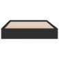 vidaXL Bettgestell Schwarz 75x190 cm Holzwerkstoff vidaXL Bettgestell Schwarz 75x190 cm Holzwerkstoff