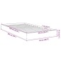 vidaXL Bettgestell Betongrau 90x190 cm Holzwerkstoff vidaXL Bettgestell Betongrau 90x190 cm Holzwerkstoff