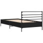 vidaXL Bettgestell Schwarz 100x200 cm Holzwerkstoff und Metall vidaXL Bettgestell Schwarz 100x200 cm Holzwerkstoff und Metall