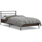vidaXL Bettgestell Braun Eichen-Optik 100x200 cm Holzwerkstoff Metall vidaXL Bettgestell Braun Eichen-Optik 100x200 cm Holzwerkstoff Metall